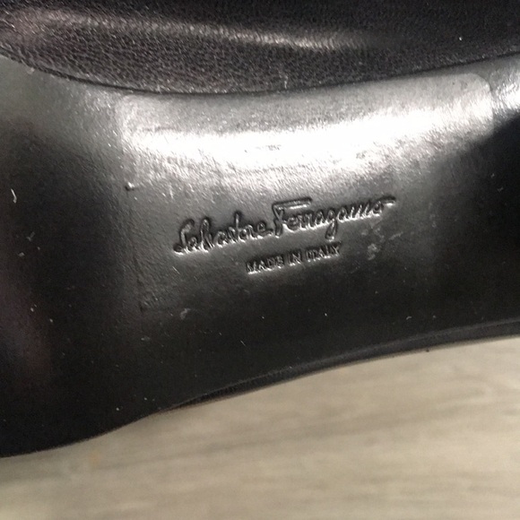 Salvatore Ferragamo Square Toe Block Heel Pumps - Picture 8 of 10